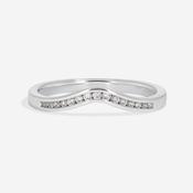 BESSIE | Natural Diamond Wedding Ring in 18ct White Gold