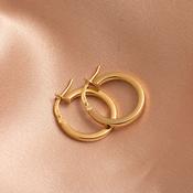 Box Hoop Earrings - 15mm | 18ct Gold image
