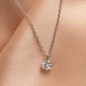 Brilliant Necklace Petite | 9ct White Gold image