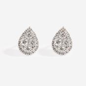 BRISTOL | Pear Diamond Earrings in 18ct White Gold image