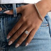 CHARLIE 2.30ct | Round Halo Lab Grown Diamond Engagement Ring in Platinum