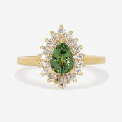 CHRYSLER | Green Sapphire Diamond Ring