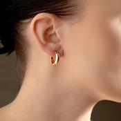 Chunky Hoop Earrings - 15mm | 9ct Gold image
