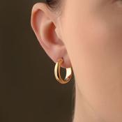 Chunky Hoop Earrings - 20mm | 9ct Gold image