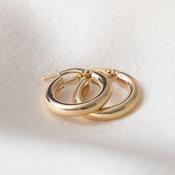 Cleo Hoop Earrings - 10mm | 14ct Gold image
