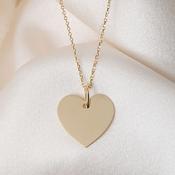 Como Heart Disc Necklace | 18ct Gold