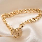 Crew Solid Heart Charm Bracelet | 9ct Gold image