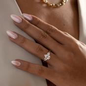 CUBA 2ct | Pear 3-Stone Lab Grown Diamond Engagement Ring in 18ct Gold image