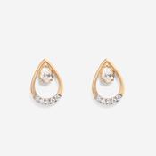 DAINTY | Natural Diamond Pear Earrings in 9ct Gold image