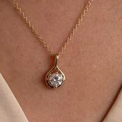 DEWDROP - 0.50ct | Lab Grown Diamond Necklace in 9ct Gold