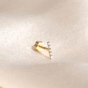 Diamond Bar Piercing | 9ct Gold &amp; Natural Diamond