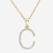 Diamond -C- Necklace | 9ct Gold