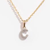 Diamond - C - Necklace | 9ct Gold