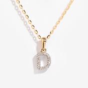 Diamond - D - Necklace | 9ct Gold