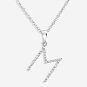 Diamond -M- Necklace | 9ct White Gold