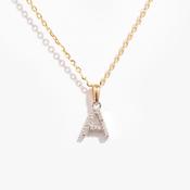 Diamond - A - Necklace | 9ct Gold