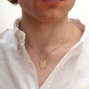 Dog Tag Necklace | 9ct Gold image