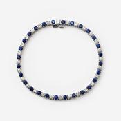 DREAM - Sapphire | Lab Grown Diamond Tennis Bracelet in 9ct White Gold image
