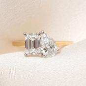 DUET 1.70ct | Toi Et Moi Lab Grown Diamond Engagement Ring in 18ct Gold