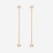DUPLE | Natural Diamond Drop Earrings in 9ct Gold image