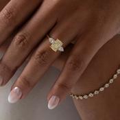 ELAINE | Lab Grown Yellow Diamond Engagement Ring in 18ct Gold