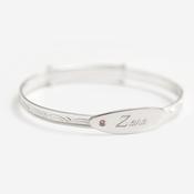Elegant Pink - Baby Bangle | Sterling Silver