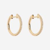 EVERMORE - 15mm | Diamond Huggies in 9ct Gold