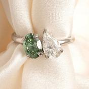 FAUNA 2ct | Toi Et Moi Lab Grown Diamond Engagement Ring in Platinum image