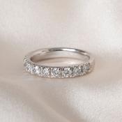 Fishtail 1ct | Lab Grown Diamond Eternity Ring in Platinum image