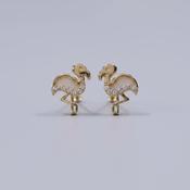 Flamingo Stud Earrings | 9ct Gold image