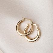 Flare Hoop Earrings | 9ct Gold image