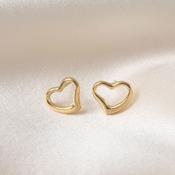 Floating Heart Earrings | 9ct Gold