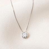 FREDA 0.70ct | Round Lab Grown Diamond Necklace in 9ct White Gold