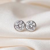 FREDA - 1.50ct | Round Lab Grown Diamond Earrings in 9ct White Gold image