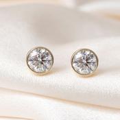 FREDA - 1.5ct | Round Lab Grown Diamond Earrings in 9ct Gold image