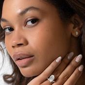 FREDA - 1ct | Oval Lab Grown Diamond Earrings in 9ct Gold image
