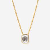 FREDA | Emerald Cut Lab Grown Diamond Necklace in 9ct Gold