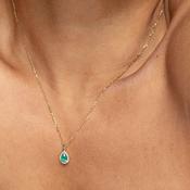 Gaiety | Emerald &amp; Diamond Necklace in 9ct Gold