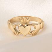 Gents Claddagh Ring | 10ct Gold image