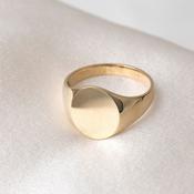Gents Oval Signet Ring | 9ct Gold image