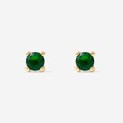 Green CZ Earrings | 9ct Gold image