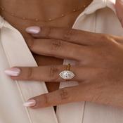 HAVANA 2.20ct | Marquise Halo Lab Grown Diamond Engagement Ring in 18ct Gold
