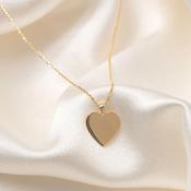 Heart Disc Necklace | 9ct Gold