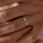 HOWARD 4mm | Men's Two Toned Wedding Ring in 9ct Gold image