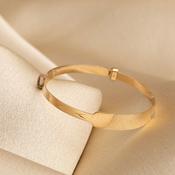 Hugs &amp; Kisses - Baby Bangle | 9ct Gold