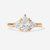 IKARIA 1.50ct | Pear 3-Stone Lab Grown Diamond Engagement Ring in 18ct Gold