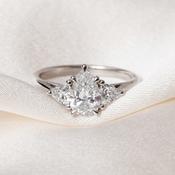 IKARIA 1.50ct | Pear 3-Stone Lab Grown Diamond Engagement Ring in Platinum