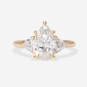 IKARIA 2.50ct | Pear 3-Stone Lab Grown Diamond Engagement Ring in 18ct Gold image