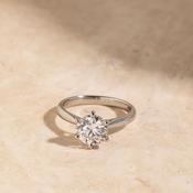 IMPERIAL 2ct | Round Solitaire Lab Grown Diamond Engagement Ring in Platinum