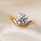 IVANNA 1.50ct | Round Solitaire Lab Grown Diamond Engagement Ring in 18ct Gold image